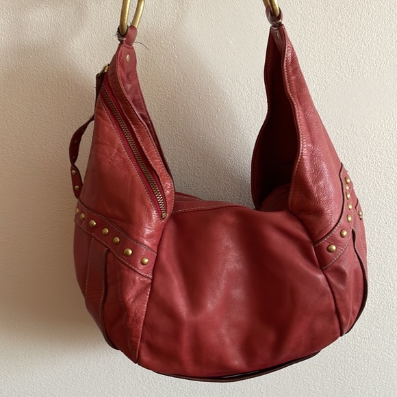 Cole Bags Cole Red Leather Hobo Bag Poshmark